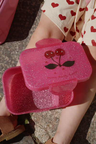 Konges Sloejd-LUNCH BOX GLITTER-CHERRY GLITTER