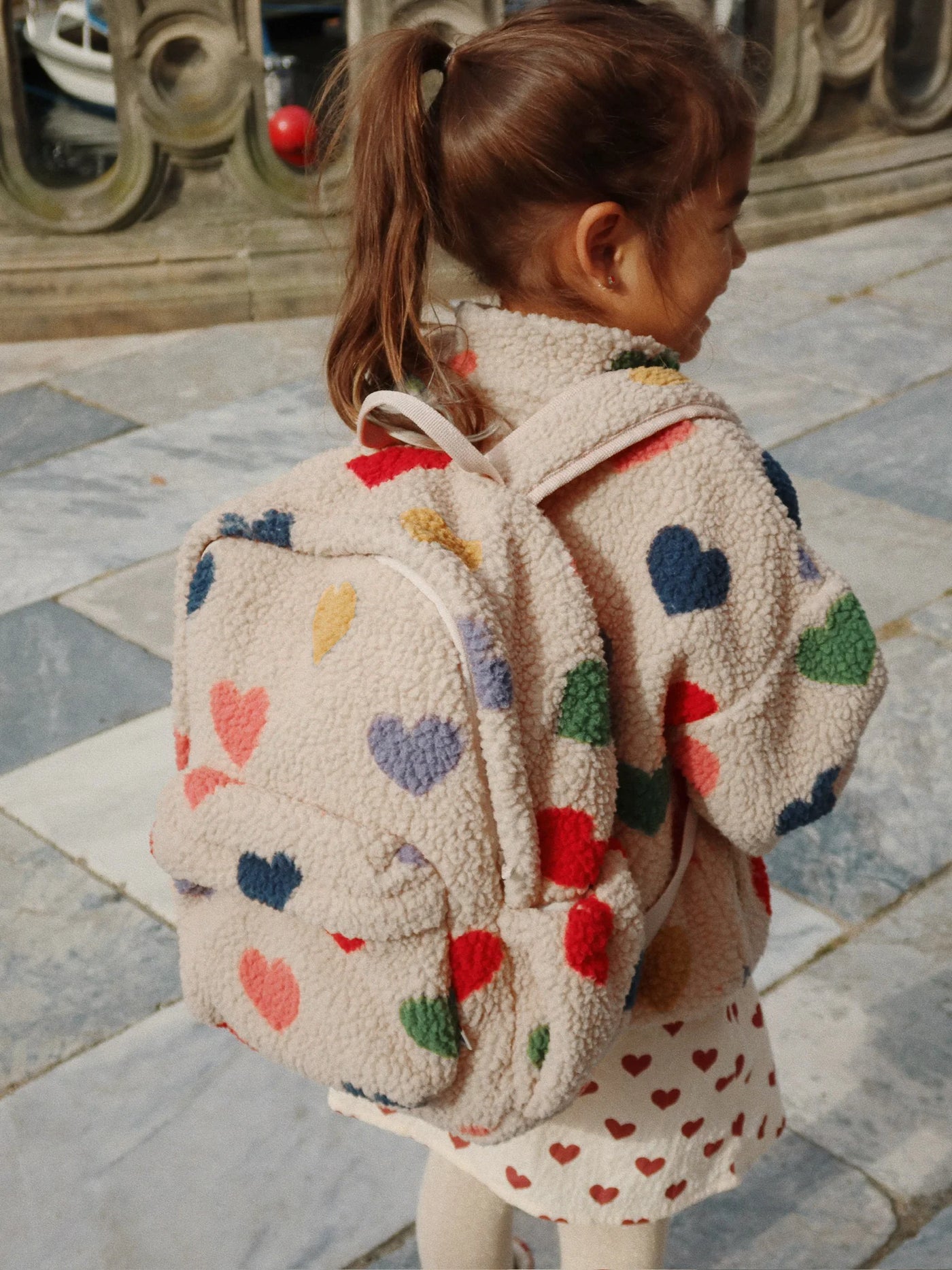 Konges Sloejd-JODY TEDDY JACKET GRS-BON COEUR COLORÉ