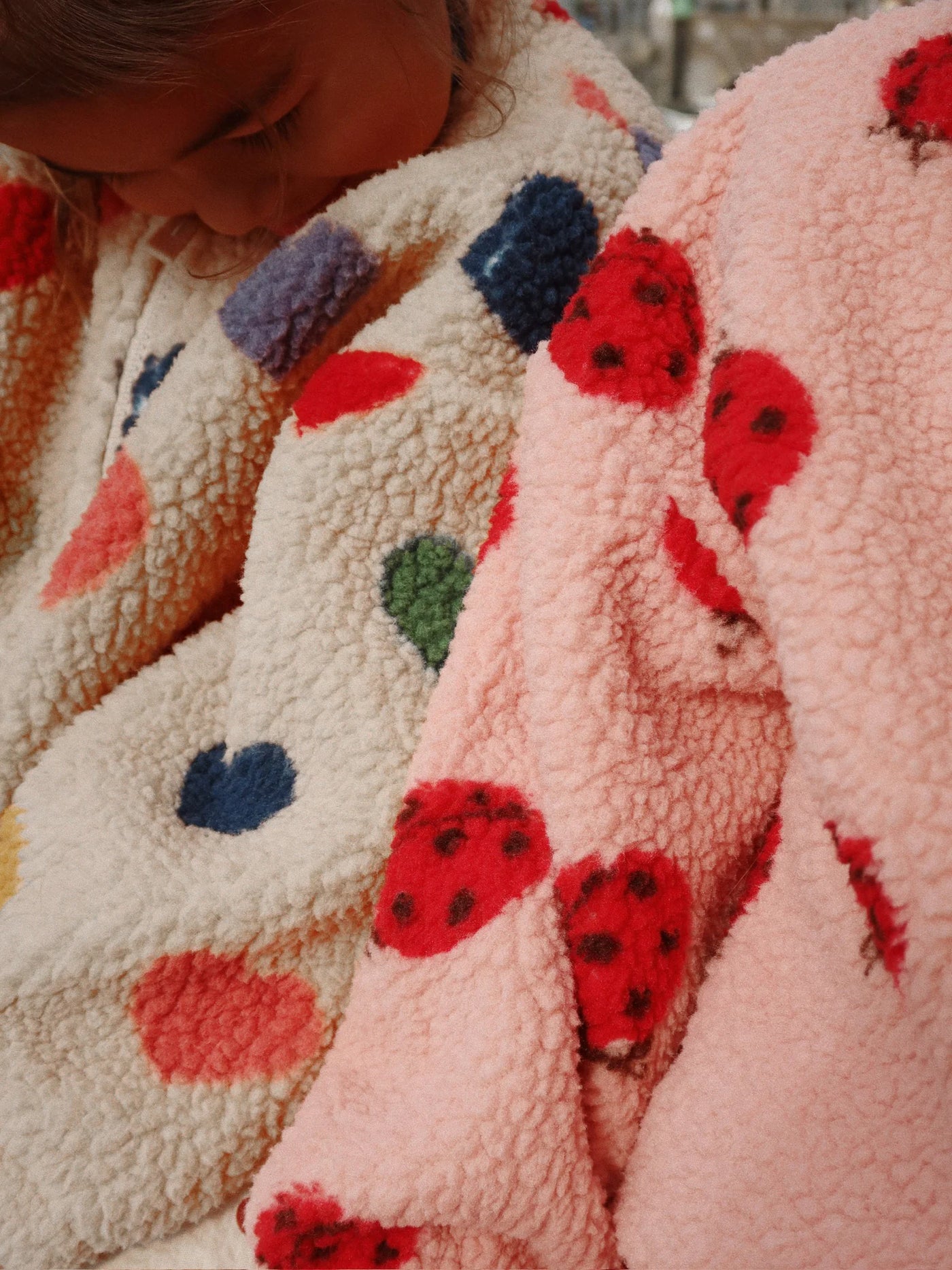 Konges Sloejd-JODY TEDDY JACKET GRS-BON COEUR COLORÉ