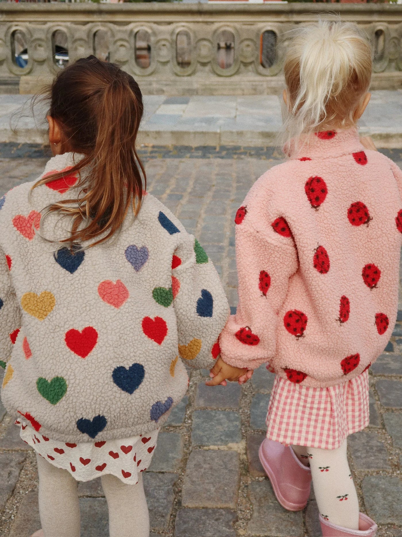 Konges Sloejd-JODY TEDDY JACKET GRS-BON COEUR COLORÉ