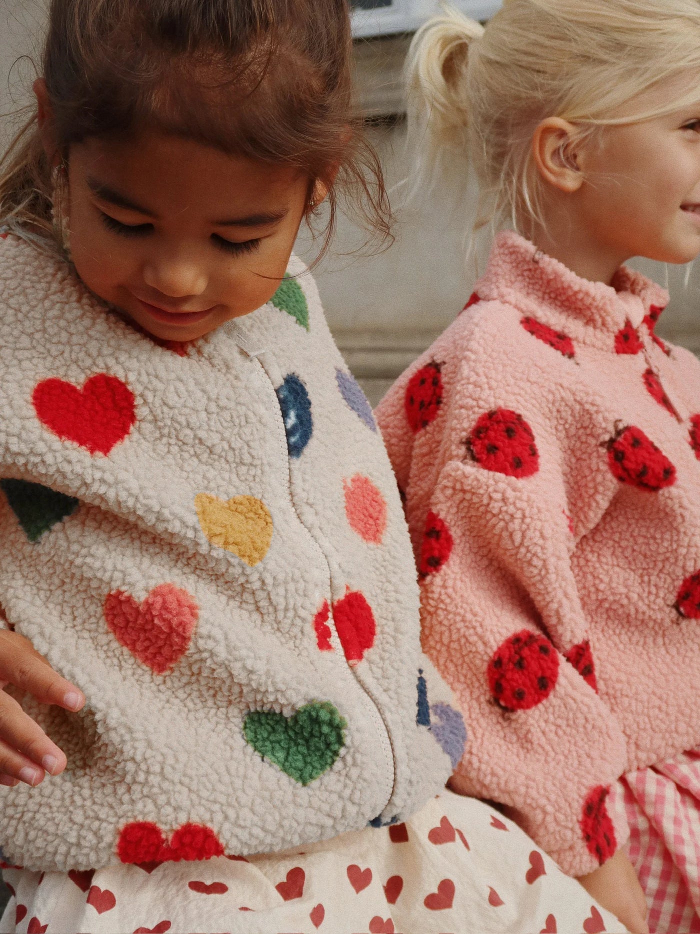 Konges Sloejd-JODY TEDDY JACKET GRS-BON COEUR COLORÉ