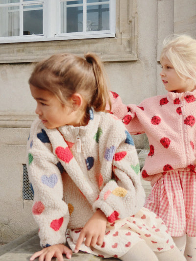 Konges Sloejd-JODY TEDDY JACKET GRS-BON COEUR COLORÉ