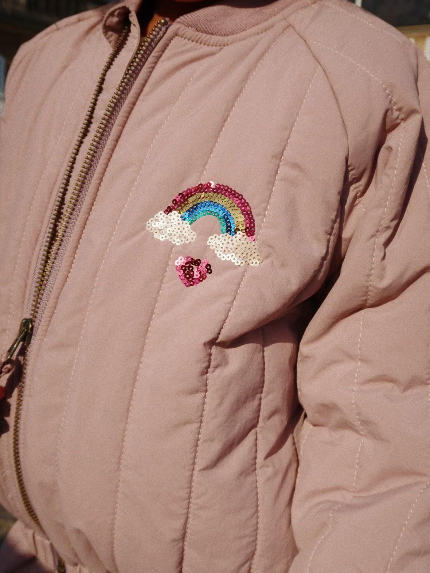 Konges Sloejd-JUNO SEQUIN BOMBER JACKET-TWILIGHT MAUVE