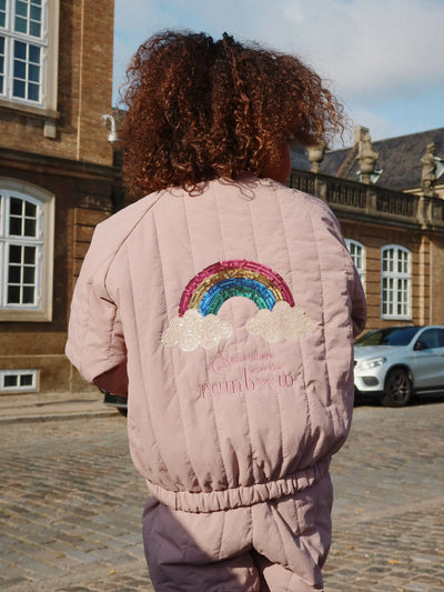 Konges Sloejd-JUNO SEQUIN BOMBER JACKET-TWILIGHT MAUVE
