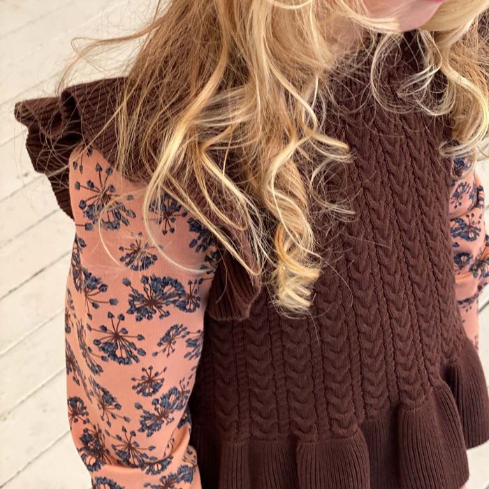 Müsli - Knit frill vest - Coffee