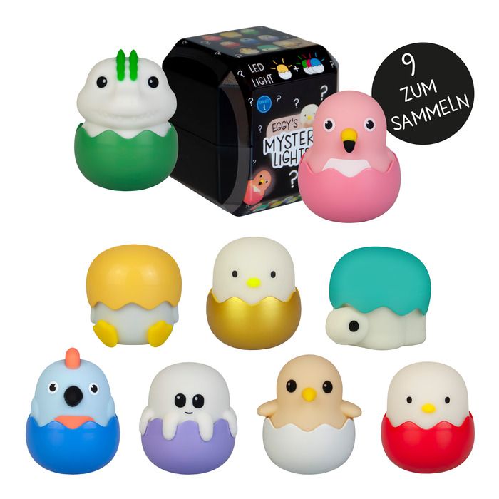 EGGY'S MYSTERY LIGHTS Blind Box - Mini Lichter zum Sammeln - dimmbar mit Akku