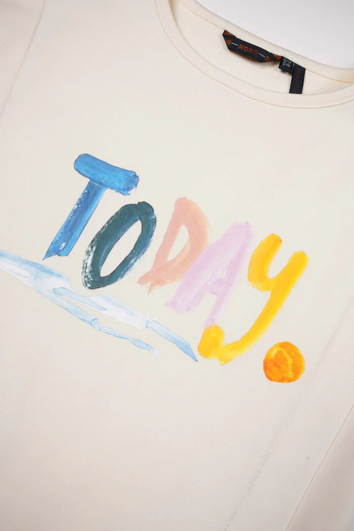 NONO-Kiam T-Shirt Today Print Ivory