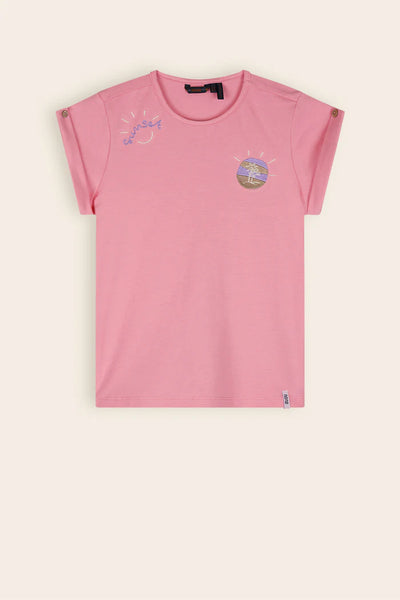 Kiki Basic Plus T-Shirt Pink Strawberry Pink
