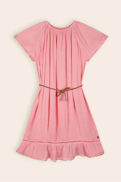 Mill Alijn Crincle Kleid Pink Strawberry Pink