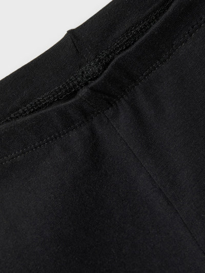 name it - NKFVIVIAN 2P SOLID SHORT LEGGING NOOS - Black