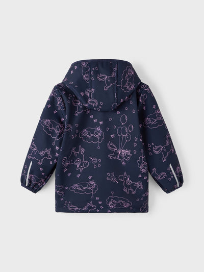 name it - NMFMALTA SOFTSHELL JACKET UNICORN 1FO - Dark Sapphire