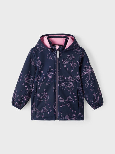 name it - NMFMALTA SOFTSHELL JACKET UNICORN 1FO - Dark Sapphire