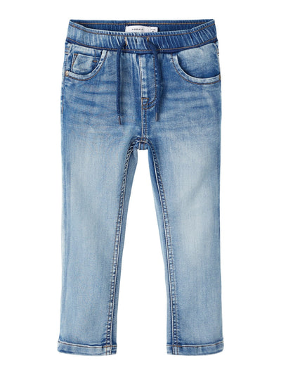 name it - NMMROBIN DNMTHAYERS SWE PANT NOOS - Medium Blue Denim