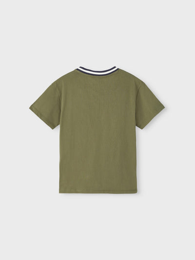 name it - NKMVARTY SS BOXY TOP F - Olive Night