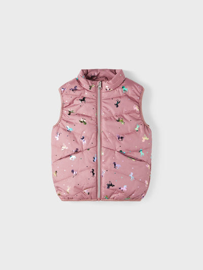 name it - NMFMYLANE AOP VEST5 - Nostalgia Rose