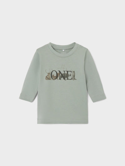 name it - NBMORLA LS TOP BOX - Iceberg Green
