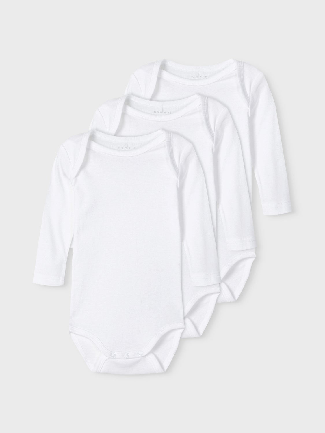 name it - NBNBODY 3P LS SOLID WHITE 3 NOOS - Bright White