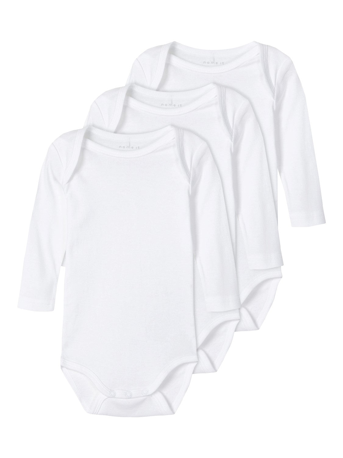 name it - NBNBODY 3P LS SOLID WHITE 3 NOOS - Bright White