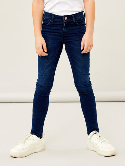 name it - NKFPOLLY DNMTAX PANT NOOS - Dark Blue Denim