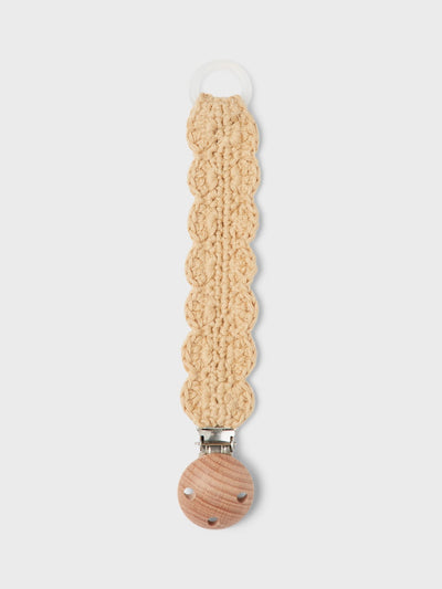 name it - NBNRIMO CROCHET PACIFIER STRING LIL - Warm Sand