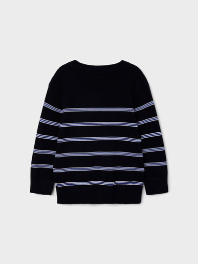 name it - NMMVITROELS LS KNIT R - Dark Sapphire