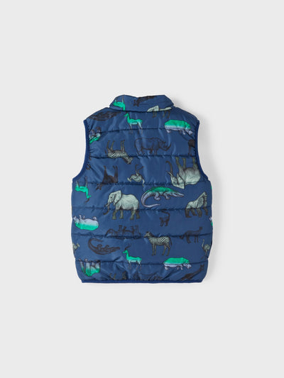 name it - NMMMYLANE VEST ANIMALS - Insignia Blue