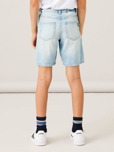 name it - NKMBEN LOOSE ST DNM LSHORTS 7383-OY NOOS - Light Blue Denim