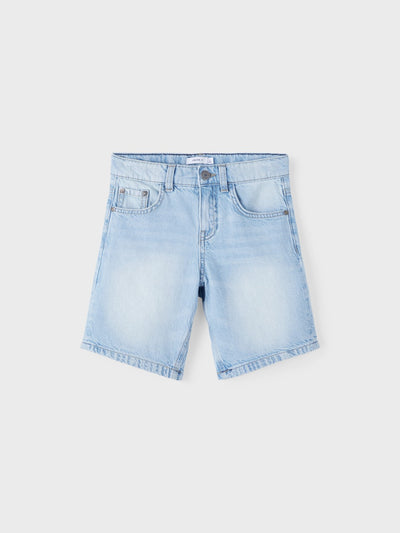 name it - NKMBEN LOOSE ST DNM LSHORTS 7383-OY NOOS - Light Blue Denim