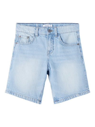 name it - NKMBEN LOOSE ST DNM LSHORTS 7383-OY NOOS - Light Blue Denim