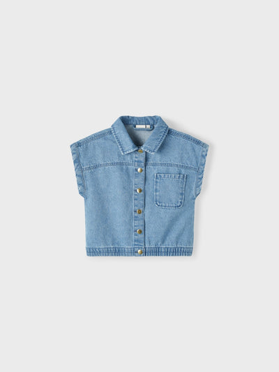 name it - NKFFIA DNM VEST 1778-TE F - Light Blue Denim