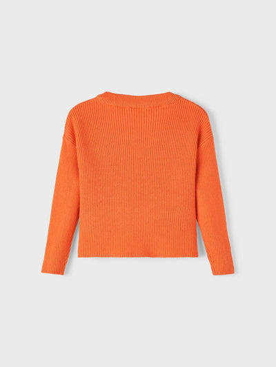 name it - NKFVAJSA LS SHORT KNIT T - Tigerlily