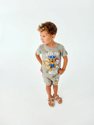 name it - NMMMONT PAWPATROL SS TOP CPLG - Dried Sage