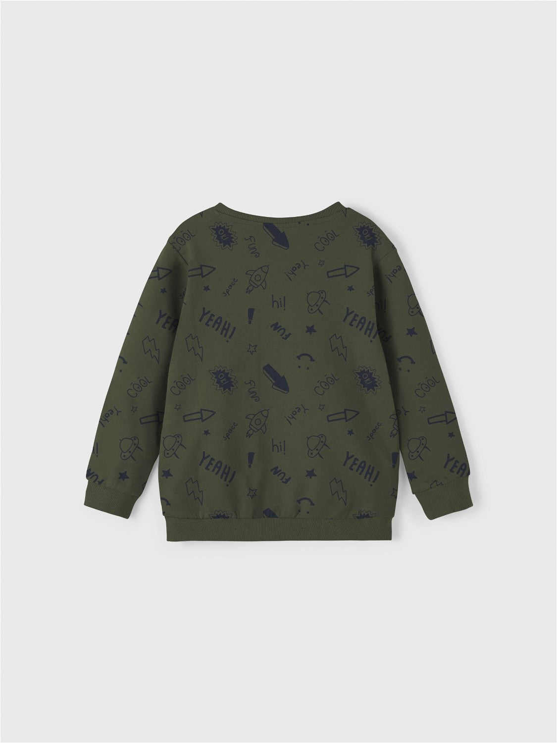 name it - NMMVIFELIX LS LOOSE SWEAT UNB L1 - Rifle Green