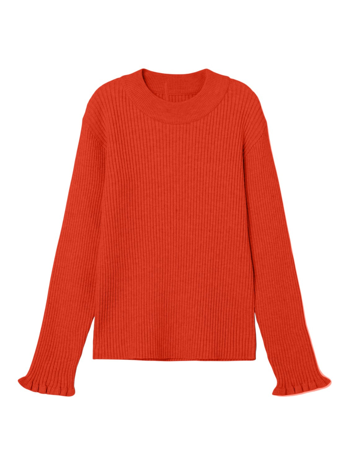 name it-NKFVIANNA LS SLIM KNIT N-Cherry Tomato