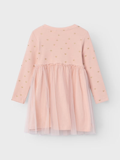 NMFNADJA LS DRESS NOOS-Rose Smoke