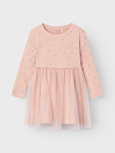 NMFNADJA LS DRESS NOOS-Rose Smoke