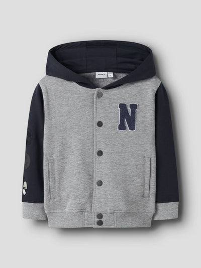 Name it-NMMNYREE LS NREG SWEAT CARD BRU-Grey Melange