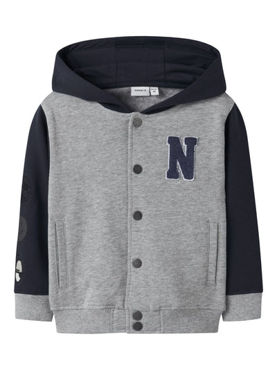 Name it-NMMNYREE LS NREG SWEAT CARD BRU-Grey Melange