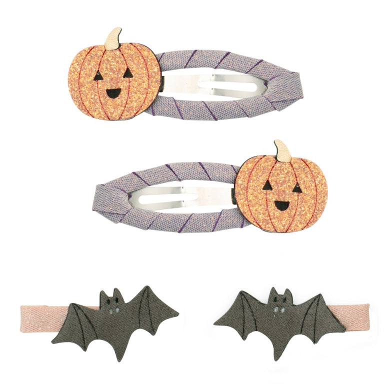 Mimi & Lula-PUMPKIN & BAT CLIP SET