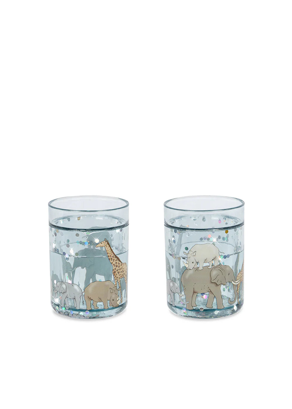 2 PACK GLITTER CUPS SAFARI - ONE SIZE