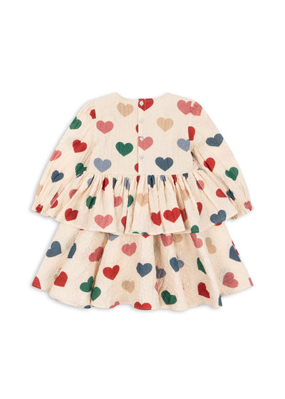 ELIN FRILL DRESS GOTS BON COEUR COLORE FRAPPE