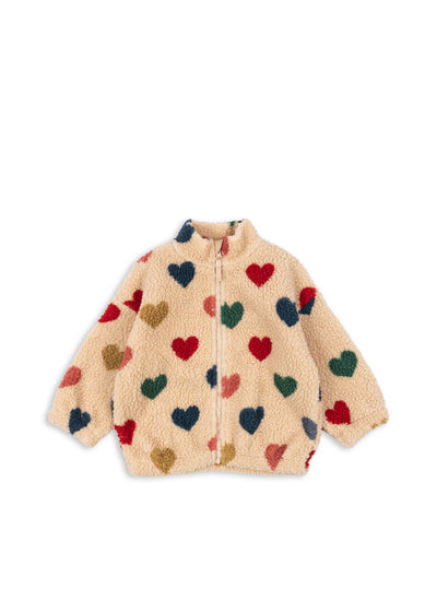 Konges Sloejd-JODY TEDDY JACKET GRS-BON COEUR COLORÉ