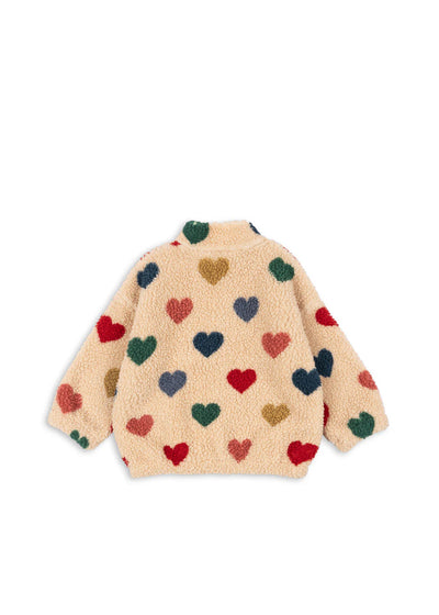 Konges Sloejd-JODY TEDDY JACKET GRS-BON COEUR COLORÉ