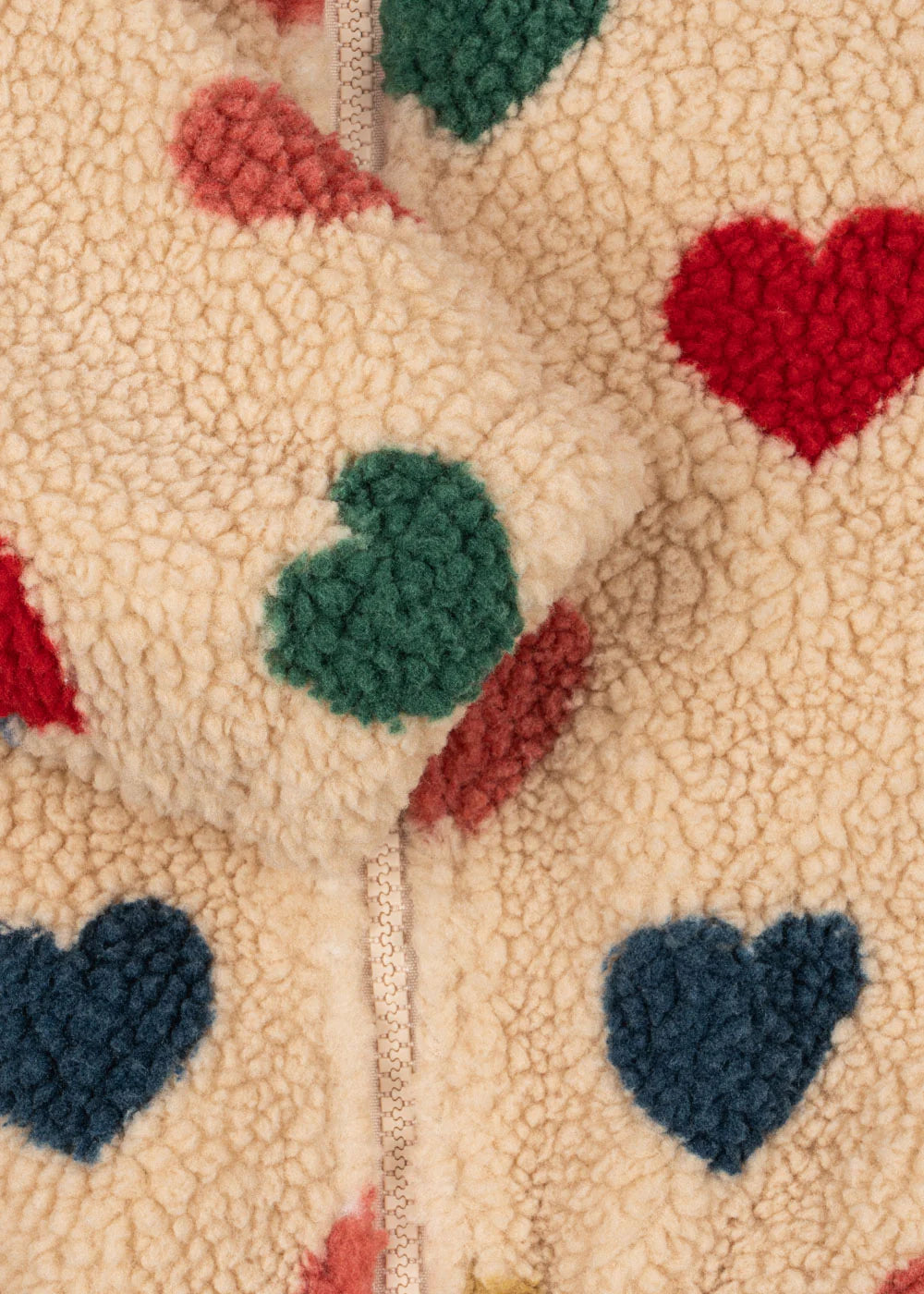 Konges Sloejd-JODY TEDDY JACKET GRS-BON COEUR COLORÉ