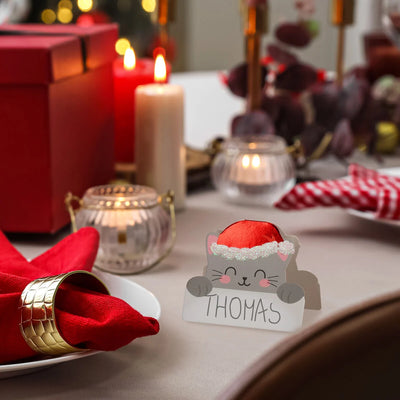 Set mit 12 weihnachtlichen Tischkärtchen