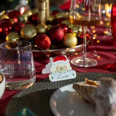 Set mit 12 weihnachtlichen Tischkärtchen