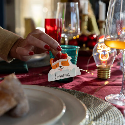 Set mit 12 weihnachtlichen Tischkärtchen