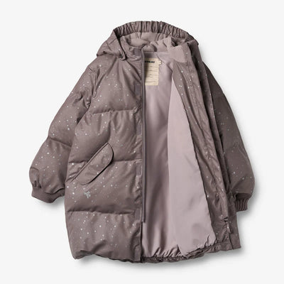 Wheat-PU Puffer Jacket Coast-1036 purple stone stars