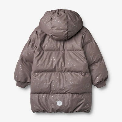 Wheat-PU Puffer Jacket Coast-1036 purple stone stars