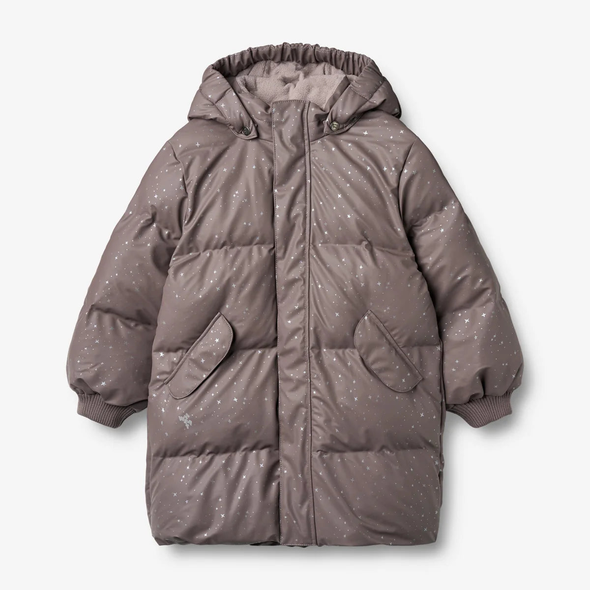 Wheat-PU Puffer Jacket Coast-1036 purple stone stars